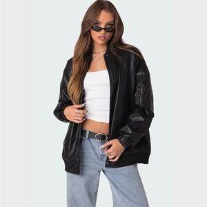 Edikted Black Bomber Jacket